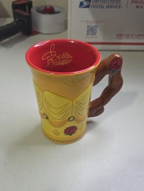 Disney Belle Themed Yellow & Red Ceramic Mug